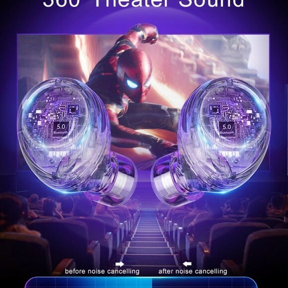 Wireless Bluetooth Headset with Microphone Waterproof w Charging Case - Picture 8 of 10